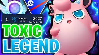 TOXIC WIGGLYTUFF TEAM HITS *RANK 1 IN THE WORLD* IN THE OPEN GREAT LEAGUE | GO BATTLE LEAGUE