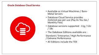 Oracle Database Cloud Services