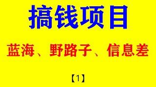 副业网赚创业项目，轻松月入5w+，黑科技互联网薅羊毛项目