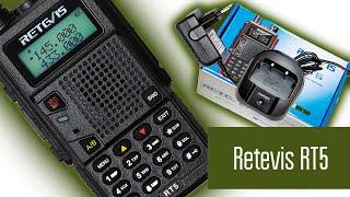 Retevis RT5 Двухдиапазонная радиостанция VHF/UHF, FM-радио.