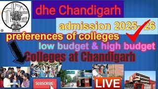 A to Z information for form filling at dhe Chandigarh admission 25 preferences filling details