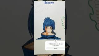 How to make the drawing of Sasuke ##shortsvideo##kt