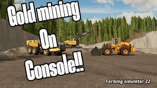 Farming simulator 22 Gold mining on console!!