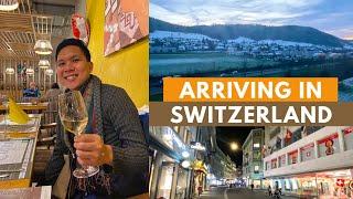 ARRIVING IN SWITZERLAND VLOG | Swiss Chocolates, Dinner & First Impressions