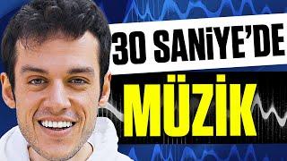 30 SANİYEDE YAPAY ZEKA İLE MÜZİK YAPMAK!