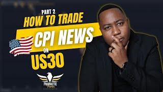 How to trade US CPI NEWS on US30 - part2 (NO SPIKES & MORE STABLE)