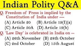 Indian Polity 20-20 Question Bank For All Exams l Ultra Study Education l Set-1