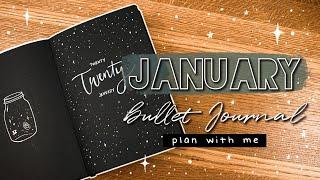 PLAN WITH ME│January 2020 Bullet Journal Setup│Archer and Olive BLACKOUT Book! 