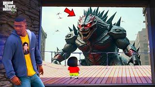 Franklin and Shinchan Hunted By MECHAGODZILLA In GTA 5 | Paradox FTW