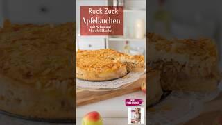 Schneller Apfelkuchen mit Schmand Mandel Haube - sehr einfaches Kuchenrezept #backen