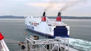 Large Stena Line ferry leaving Holyhead, UK for Dublin, Ireland