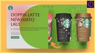 Create Animated Slider For Starbucks Coffee using HTML CSS and Javascript