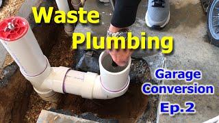 How to get plumbing drains ready for inspection | From Garage to Apartment | Episode 2