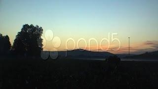 Alabama Sunrise Over Cotton Field. Stock Footage