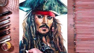 Drawing Jack Sparrow (Johnny Depp) | drawholic