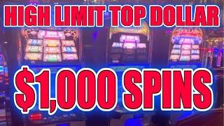 INSANE $1,000 SPINS!  SUPER HIGH LIMIT TOP DOLLAR SLOT JACKPOT IN LAS VEGAS!