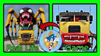 Spider Truck Eater Monsters In Real Life | All Eater Monster | Guess The Monster's Voice