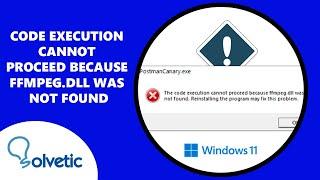 Code Execution Cannot Proceed Because FFMPEG.DLL Was Not Found