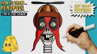 How to Draw HEADPOOL  (Deadpool & Wolverine) | Easy Step-By-Step Drawing Tutorial