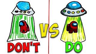 Amazing Among Us Drawings Compilation in One minute challenge by Yulka Art. Do vs Don't drawing