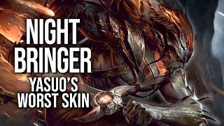 Nightbringer Yasuo lets the splash art down very, very badly || skin quick review #shorts