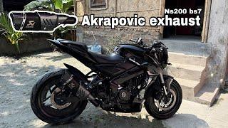 Akrapovic exhaust on NS200 BS7 BLACK BEAST