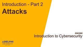 Introduction to Cybersecurity - Attacks