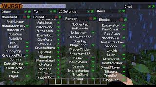 Minecraft Wurst hacked client showcase