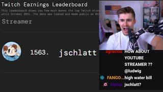 Ludwig learns how much Jschlatt makes on Twitch