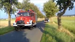 Feuerwehr Kr.Meißen Alarm-Einsatz Brand Mähdrescher 2016