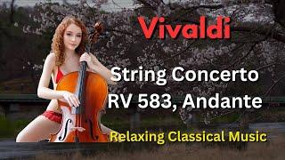 [4K] Relaxing Vivaldi String Concerto in B Flat Major RV 583 Andante Classical Baroque Music