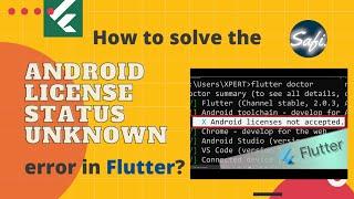 How To Fix Flutter Some Android License not Accepted | Android Studio SDK