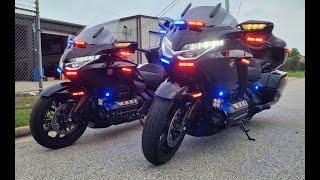 2 2024 Honda Goldwing Feniex Police Lights by EFS Houston Emergency Fleet Service