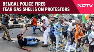 Kolkata Protest | Kolkata Protesters Break Barricades, Cops Fire Tear Gas Shells