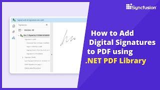 Add Digital Signatures to PDFs Easily with .NET PDF Library