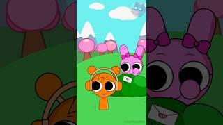 Sprunki Oren first meet Pinki (before phase 2): reverse #sprunki #shorts #animation