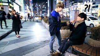 구경하던 강남 남학생이 달려와 방탄소년단(BTS) '봄날'을 불렀는데 소름끼침 ㄷㄷ
