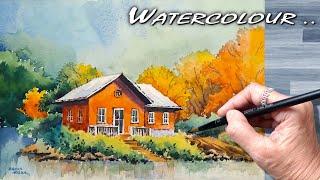  Autumn Landscape Painting for Beginners to Advanced | जलरंग निसर्गचित्र पेंटिंग