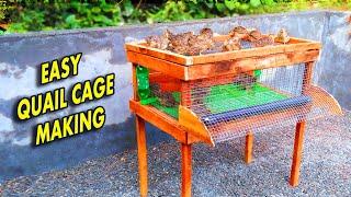 How To Make Quail Cage at Your Home Using Wood and Iron Net | Homemade Quail Cage