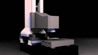 travelling column cnc milling machine animation 2