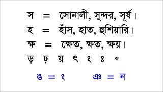 বাংলা ভাষা রিডিং পড়া, Bengali language reading, বানান শিক্ষা, Learning অ আ ই ঈ উ ঊ ঋ এ ঐ ও ঔ