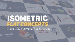 Isometric Flat Concepts | After Effects Template