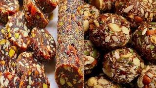 No Sugar No Jaggery Healthy Dry Fruit Laddu Recipe/Dry Fruit Barfi  Roll/Dry Fruit Recipe /Snacks.
