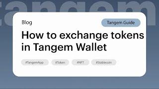 How to exchange tokens in Tangem Wallet