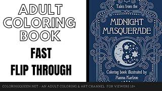 Tales from the Midnight Masquerade Coloring Book Flip Through | Hanna Karlzon