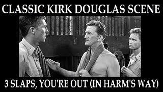 Classic Kirk Douglas Scene: 3 Slaps, You're Out (IN HARM'S WAY, 1965)