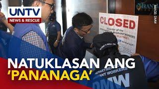 Travel agency, sinalakay ng DMW dahil sa umano’y illegal recruitment at ‘pananaga’ sa mga biktima