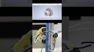 DIY Linear Motion Slider with DIN Rail and Rack & Pinion Gear | No Ball Screw Needed!　#shorts