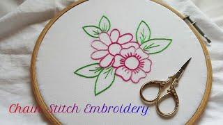 Chain stitch embroidery | Hand embroidery.