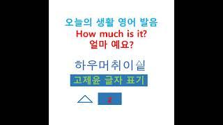 #shorts [생활 영어 한마디] 얼마예요?, 하우 머치 고제윤 글자로, How much is it?발음, z발음